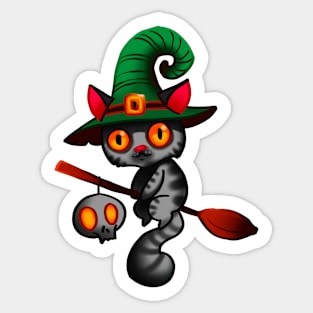 Cat witch Sticker